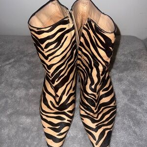 Sam Edelman Zebra Pattern Ankle Booties
